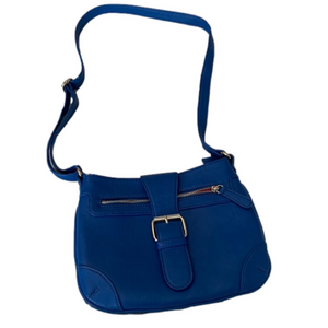 Vibrant blue 1980s style purse